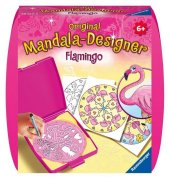 Ravensburger Mandala Designer Mini Flamingo 28520, Zeichnen lernen für Kinder ab 6 Jahren, Zeichen-Set mit Mandala-Schab