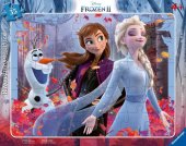 Ravensburger Kinderpuzzle - 05074 Magische Natur - Rahmenpuzzle für Kinder ab 4 Jahren, Disney Frozen Puzzle mit Anna un