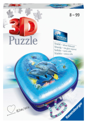 Ravensburger 3D Puzzle 11172 - Herzschatulle Unterwasserwelt - 54 Teile - Aufbewahrungsbox für Erwachsene und Kinder ab