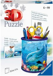 Ravensburger 3D Puzzle 11176 - Utensilo Unterwasserwelt - 54 Teile - Stiftehalter für Tierliebhaber ab 6 Jahren, Schreib