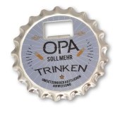 Bieröffner/Untersetzer mit Magnet - "Opa soll mehr trinken"
