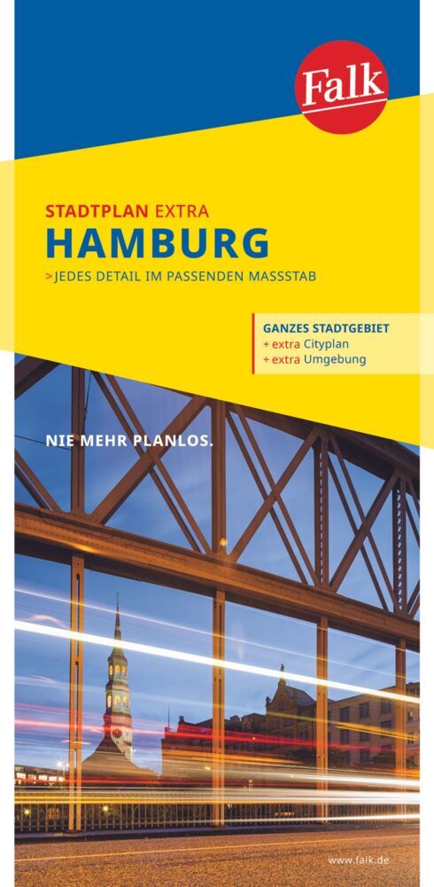 Falk Stadtplan Extra Hamburg 1:22 500-1:39 000
