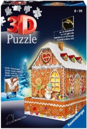 Ravensburger 3D Puzzle 11237 - Lebkuchenhaus bei Nacht - 216 Teile - Weihnachtsdeko für Erwachsene und Kinder ab 8 Jahre