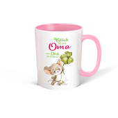 Trötsch Tasse weiß rosa "Glück ist eine Oma wie Dich zu haben"
