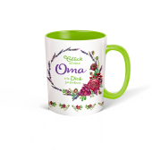 Trötsch Tasse Kranz weiß grün "Glück ist eine Oma Wie Dich zu haben"