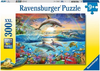Ravensburger Kinderpuzzle - 12895 Delfinparadies - Unterwasserwelt-Puzzle für Kinder ab 9 Jahren, mit 300 Teilen im XXL-