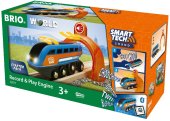 BRIO World 33971 Smart Tech Sound Lok mit Aufnahmefunktion - Elektrischer Zug mit Tunnel - Interaktives Spielzeug empfoh