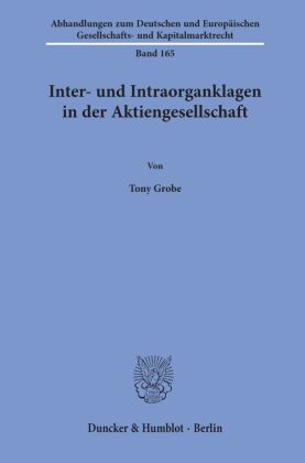 Inter- und Intraorganklagen in der Aktiengesellschaft. 