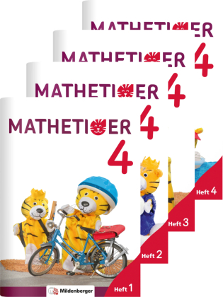 Mathetiger 4 - Heftausgabe, 4 Teile