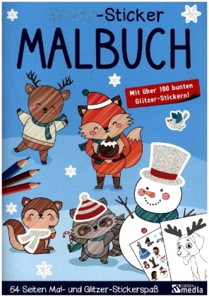 Glitzer-Sticker-Malbuch - Winter 