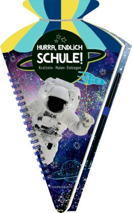 Schultüten-Kratzelbuch - Cosmic School - Hurra, endlich Schule! (Astronauten)