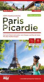 ADFC-Radtourenkarte F-PIC Paris Picardie,1:150.000, reiß- und wetterfest, GPS-Tracks Download - E-Bike geeignet