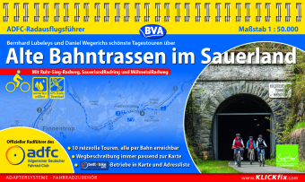 ADFC-Radausflugsführer Alte Bahntrassen im Sauerland 1:50.000 praktische Spiralbindung, reiß- und wetterfest, GPS-Tracks