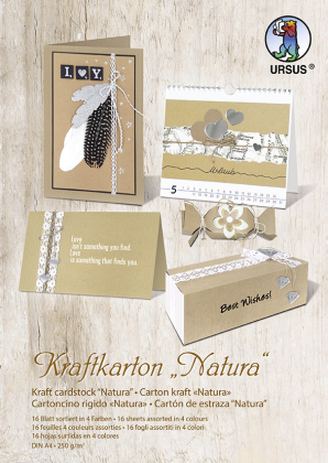 URSUS Kraftkartonblock "Natura", DIN A4 