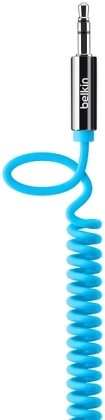 BELKIN Audio-Kabel, 3.5mm Klinke, 1.80m, Metallstecker, Spiral, MIXit, Blau