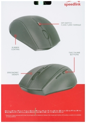 SPEEDLINK CALADO Silent Mouse Dies | Wireless | USB, - online kaufen - ISBN rubber-black und Das