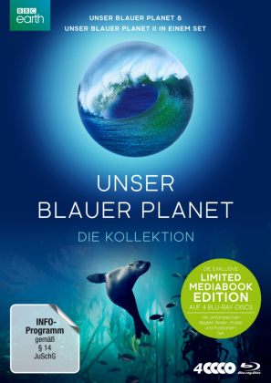 Unser blauer Planet - Die Kollektion, 4 Blu-ray (Limited Mediabook-Edition)