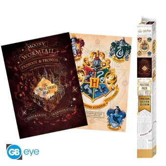 ABYstyle Harry Potter Crest & Marauders 2er Chibi Posters Set