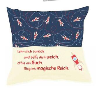 Sofahelden Kinder Lesekissen - Rakete 