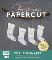 Set: Christmas Papercut - Die Vorlagenmappe mit Anleitung und 20 weihnachtlichen Papierschnitt-Motiven zum Sofort-Losleg
