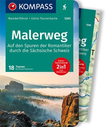KOMPASS Wanderführer Malerweg - Auf den Spuren der Romantiker durch die Sächsische Schweiz, 18 Touren mit Extra-Tourenka