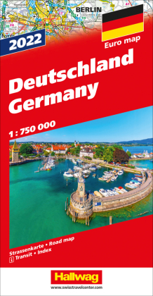 Deutschland 2022 Strassenkarte 1:750 000