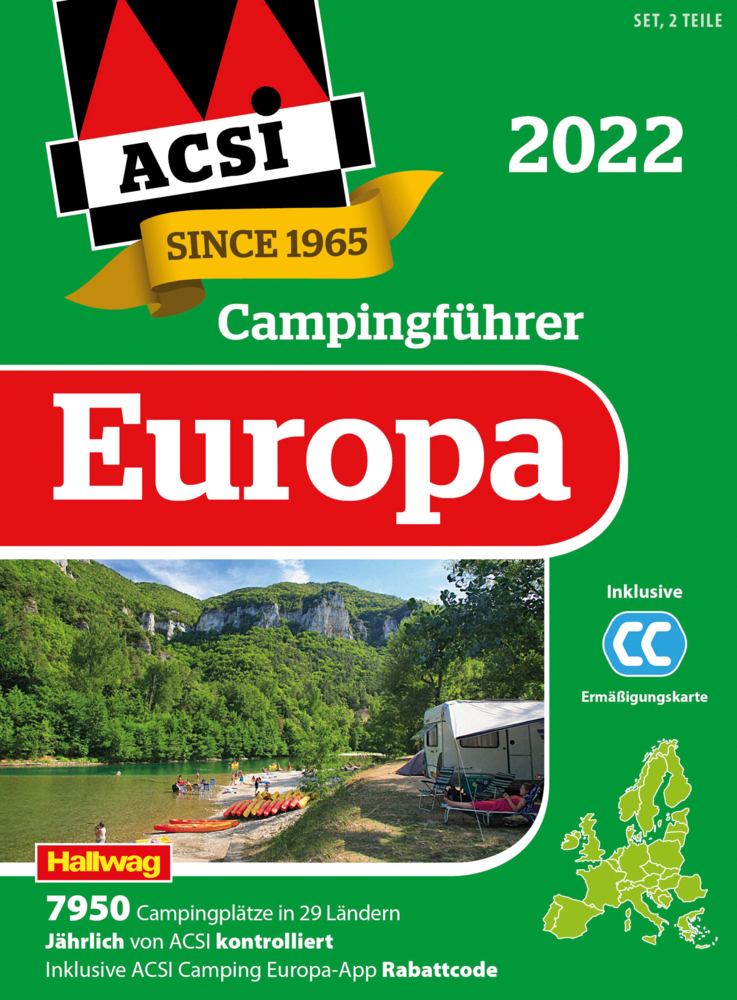 ACSI Campingführer Europa 2022, 2 Teile
