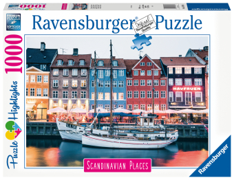 Ravensburger Puzzle Scandinavian Places 16739 - Kopenhagen, Dänemark - 1000 Teile Puzzle für Erwachsene und Kinder ab 14 