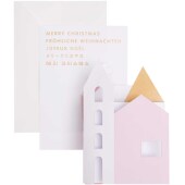 Zickzack-Karte Merry Christmas, Häuser, FSC MIX
