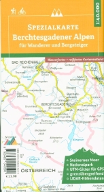 Spezialkarte Berchtesgadener Alpen für Wanderer und Bergsteiger