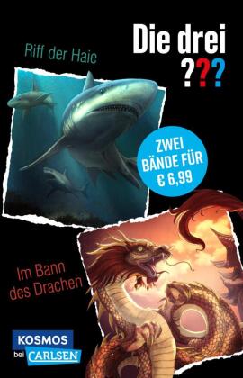 Die drei ???: Doppelband ? Enthält die Bände: Die drei ??? und das Riff der Haie / Im Bann des Drachen