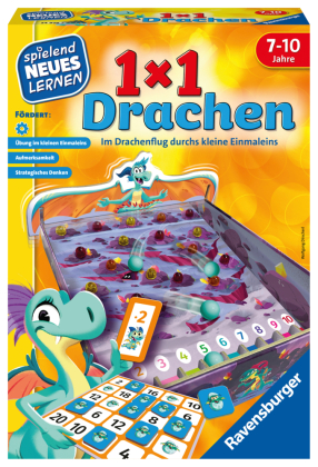 Ravensburger 24976 - 1x1 Drachen - Lernspiel für Kinder, Rechenspiel für Kinder von 7-10 Jahren, für 2-4 Spieler, Zahlen