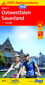 ADFC-Radtourenkarte 11 Ostwestfalen Sauerland 1:150.000, reiß- und wetterfest, E-Bike geeignet, GPS-Tracks Download