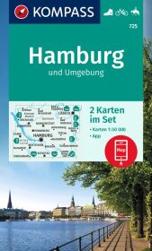 KOMPASS Wanderkarten-Set 725 Hamburg und Umgebung (2 Karten) 1:50.000