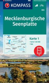 KOMPASS Wanderkarte Mecklenburgische Seenplatte 865