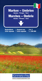 Marken - Umbrien Nr. 09 Regionalkarte Italien 1:200 000