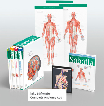 Sobotta Atlas der Anatomie, 3 Bände + Lerntabellen + Poster Collection im Schuber und 6-monatiger Zugang zur Complete An