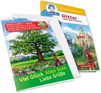 Benny Blu - Set Glückwunschkarte Motiv Baum + Wissensbuch Ritter, m. 1 Beilage 