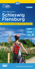ADFC-Regionalkarte Schleswig Flensburg, 1:75.000, mit Tagestourenvorschlägen, reiß- und wetterfest, E-Bike-geeignet, GPS