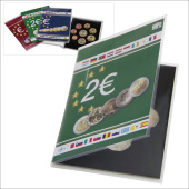 Münz-Karte und Schutzfolie für 5 Stück 2-Euromünzen