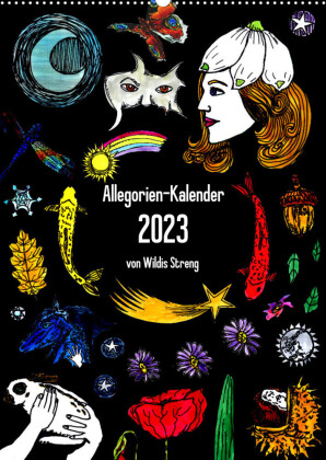 Allegorien-Kalender (Wandkalender 2023 DIN A2 hoch) 