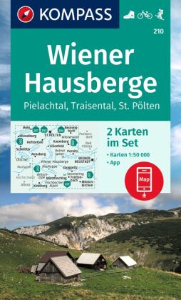 KOMPASS Wanderkarten-Set 210 Wiener Hausberge, Pielachtal, Traisental (2 Karten) 1:50.000