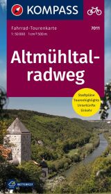 KOMPASS Fahrrad-Tourenkarte Altmühltalradweg 1:50.000