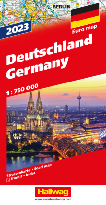 Deutschland 2023 Strassenkarte 1:750 000