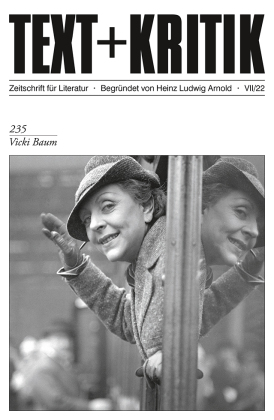 TEXT+KRITIK Bd.235, Vicki Baum