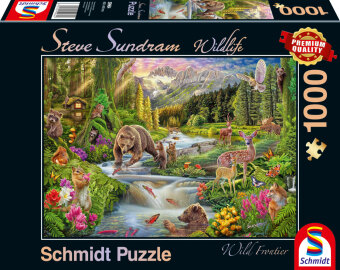 Wildtiere am Waldesrand (Puzzle)