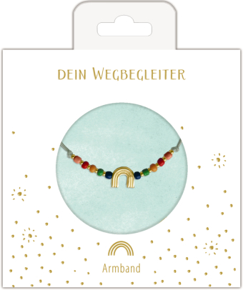 Armband mit Regenbogenanhänger (vergoldet)