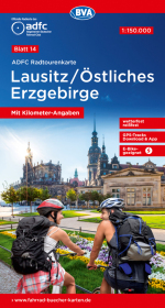 ADFC-Radtourenkarte 14 Lausitz /Östliches Erzgebirge 1:150.000, reiß- und wetterfest, E-Bike geeignet, GPS-Tracks Downlo
