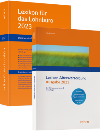 Buchpaket Lexikon für das Lohnbüro und Lexikon Altersversorgung 2023, m. 1 Buch, m. 1 Buch