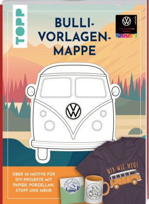 VW Vorlagenmappe "Bulli". Die offizielle kreative Vorlagensammlung mit dem kultigen VW-Bus